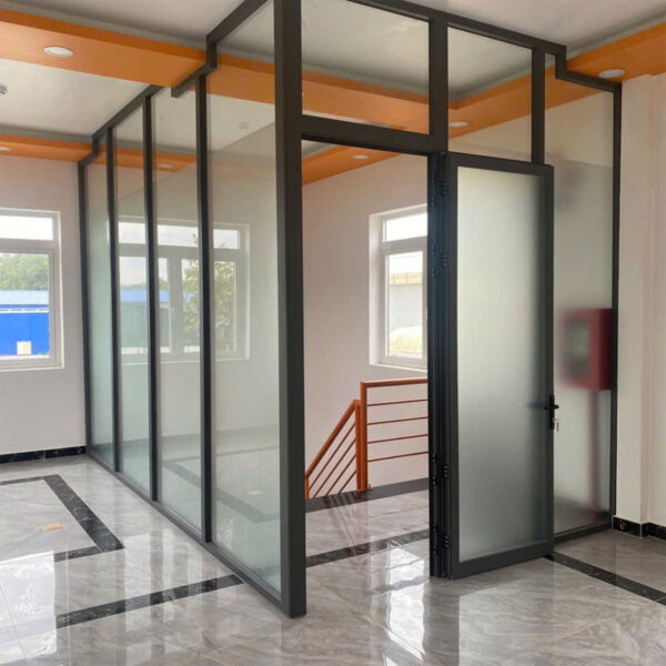 Vách nhôm kính cố định hệ 55 xingfa